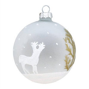 Julekugle ball glass Josephine deer gold fra GreenGate - Tinshjem